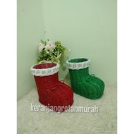 Santa/ Shoes Christmas shoes Rattan basket Cheap rattan/ Christmas hampers