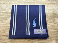 深藍條紋日本製Polo Ralph Lauren 多用途手帕/小方巾/領巾/毛巾