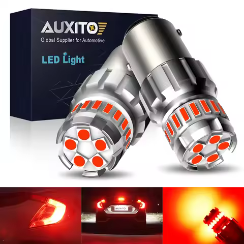 AUXITO 2Pcs 1157 P21/5W LED Bulb P21W BA15S 1156 7506 BAY15D LED Brake Lights Reverse Lamp DRL Super