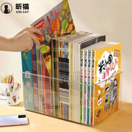 Book Storage Box Transparent Book Storage Box Desktop Picture Book Storage Book Shelf Children's Oxf