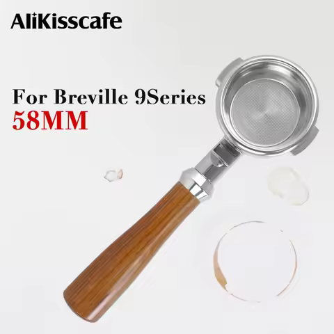 58MM Coffee Bottomless Portafilter Naked For Breville BES920 980 990 Stainless Steel Espresso Machin
