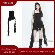 YIYI GIRL Women's tube top Fashion new style black off-the-shoulder top