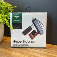 TITON 3IN1 USB CARD READER a+LIGHTNING/ USB C+LIGHTNING