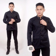 Jaskoko modern pria/Jasko dewasa terbaru 2022/Baju koko panjang modern pria dewasa/Baju koko santri/Kemeja koko pria distro/Busana muslim pria dewasa