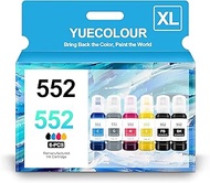 YUECOLOUR 552 Ink Bottles Replacement for 552 T552 Refill Ink Bottle Work for Ecotank ET-8550 ET-850