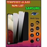 LAYAR Tempered Glass Non List Anti Spy Samsung A74 A90 A91 F12 F15 F16 F22 F23 F32 F41 F42 4g 5g Ant