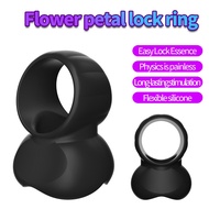 Liquid Silicone Egg Locking Ring Delay Bondage Adult Products Male Penis