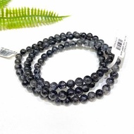 6mm Black Hair bead bracelet wrapped in 3 solid hair bracelets Comes with a gift box VT100 - Suitabl