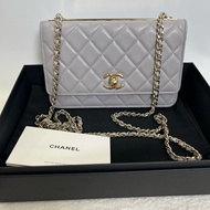 CHANEL香奈兒 灰金Trendy發財woc 發財包 鏈條包 單肩包 斜挎包 芯片款。