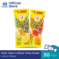 Permen Super Zuper Celup Lollipop Hanger 1 Dus / Karton Isi 6 Pack / Permen Asam Lolipop Rasa Mangga