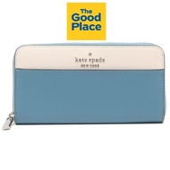 KATE SPADE Staci Blue White Large Continental Wallet ZipAround Model WLR00120