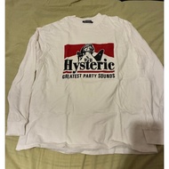 100% Cotton Hysteric Glamour Guitar Girl Pattern Long Sleeve Printed T-Shirt Ready Stock