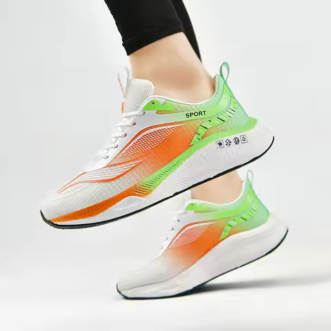 Men‘s Breathable Lightweight Comfortable Nonskid Speciality Sneakers Marathon Air Cushion Carbon Pla