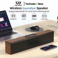 GOOJODOQ Bluetooth Speaker Big Size Wooden Design speaker Wireless PC for Laptop USB Audio Gaming