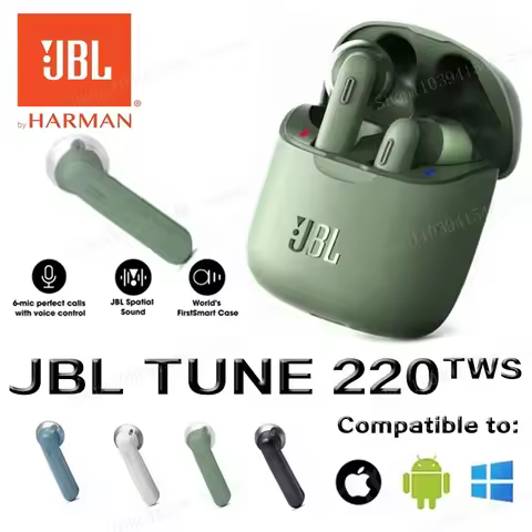 Original JBL TUNE 220 TWS True Wireless Bluetooth Earphones T220TWS Stereo Earbuds Bass Sound Headph