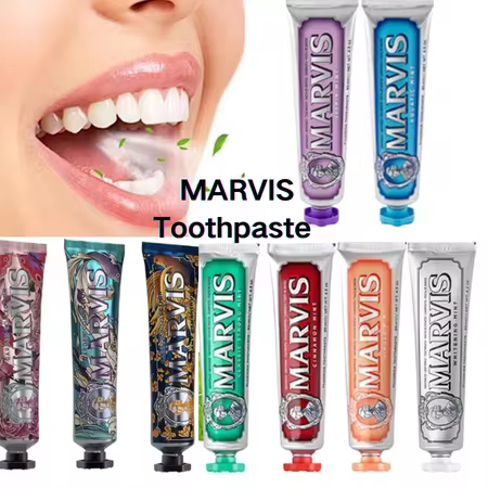 Marvis 9Colors Italy Whitening Toothpaste Removing Smoke Stains Long-lasting Fresh Breath Toothpaste