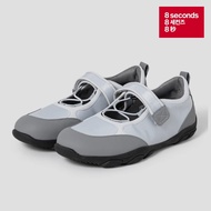 8 SECONDS X NEGATIVETHREE Mary Jane Sneakers – Grey, Soft Fit, Daily Comfort