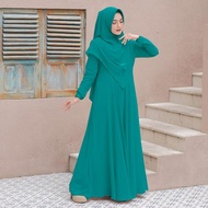 Mayra Set Syari Gamis Wanita Remaja Simpel Elegan Model Rempel Terbaru Plus Hijab Busui Friendly