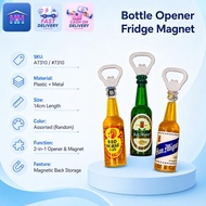 H&H 2-in-1 Bottle Opener & Fridge Magnet: Durable, Portable, and Stylish Modern Kitchen Essential.