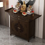 HY@ Buddha Cabinet New Chinese Style Altar Household Incense Table Altar Economical Tribute Table Altar Incense Burner00