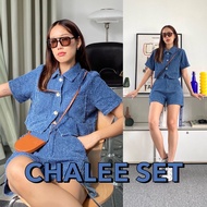 🌈 CHALEE SET เสื้อครอป เสื้อ เสื้อยีนส์ เสื้อวินเทจ กางเกงขาสั้น กางเกงยีนส์เอวสูง ยีนส์ Y2K เสื้อสง