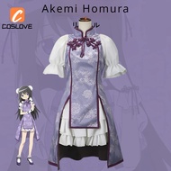 Anime Puella Magi Madoka Magica Akemi Homura Cheongsam Style Cosplay Full Set Costume Suit for Girl Short Sleeves Party Outfits Uniform