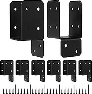 Rasugarlary 8pcs Black Caps Tie Bracket for 2x4 Post, Black Post Anchor Connector Mounting Joist Han