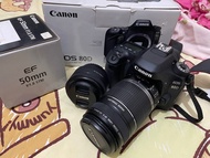Canon eos 80d 新手單反相機 連55-250長焦鏡+50 f1.8 stm定焦大光圈