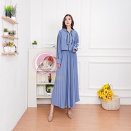 AQILA - ONE SET LETTY WANITA KOREAN LOOK ATASAN HOODIE ROK PLIKSET KNIT PREMIUM