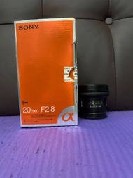 超平 新淨靚仔 全套有盒 香港行貨 Sony 20 20mm F2.8 Sony A Mount