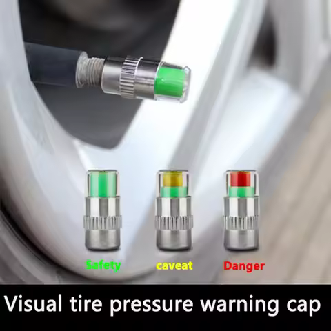Tire Pressure Monitor Pressure Gauge Cap Sensor Indicator Alert Monitoring Valve Stem Cap Tools Kit 