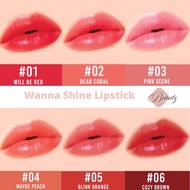 Cathy Doll Wanna Shine Lipstick 3g. ลิปสติกเนื้อวาว