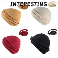 INTERESTING 1/4PCS Turban for Men, Head Wrap for Men & Women Turban, Sleep Cap Turban Silk Satin Lin