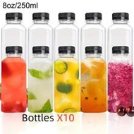 1pc/4pcs/10pcs - 120ml/250ml/450ml - Leak-Proof Transparent Plastic Juice Bottle - Ideal For Holding