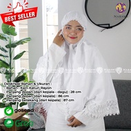 KATUN PUTIH Ihram Hijab Plain White Rayon Large/Jumbo Instant Hijab Cotton Hajj And Umrah Supplies