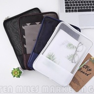 Premium File Storage A4 Document Bag Zipper File Transparent Zip File Nylon Storage Bag