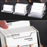 BEBETTERM 1Pcs Bussiness Card Holder, Acrylic Plastic  Transparent Business Card Box, School Office 