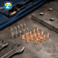 ZILUOLAN 20pcs Plasma Cutter Electrode, 45A Kit 0.9mm Aperture Plasma Cutter Nozzle, 0.039'' Apertur
