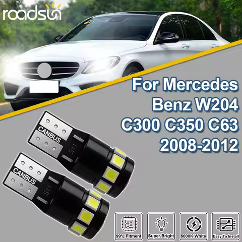 2x For Mercedes Benz W204 C300 C350 C63 2008-2012 C230 C260 C180 C200 LED Clearance Light Bulb Parki