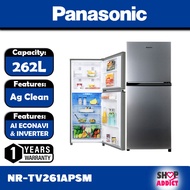 PANASONIC 262L 2-Door AI ECONAVI Inverter Refrigerator Peti Sejuk NR-TV261APSM