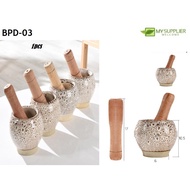 1set Press Pound Medicine (w9*h10cm) with Wooden Gavel (17cm)