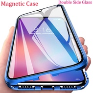 Double Side Glass Magnetic Metal Case For Huawei P40 P30 P20 Pro Lite Phone Case For Huawei Mate 30