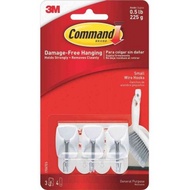 3M Command White Small Wire Hooks 3 Hooks 4 Strips 17067