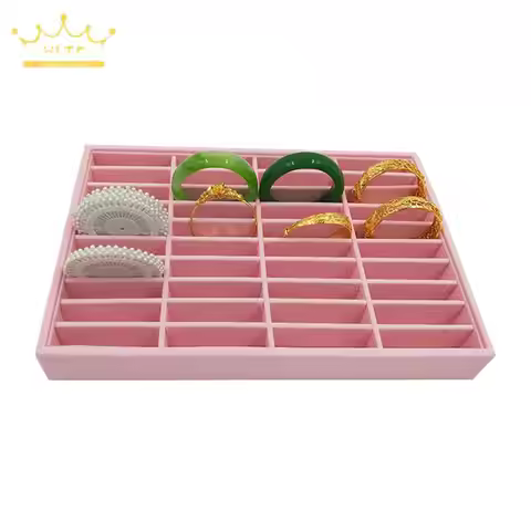 40 Girds Jade Bracelet Display Tray Earring Ring Organizer Gold Silver Bangle Storage Box High-Capac