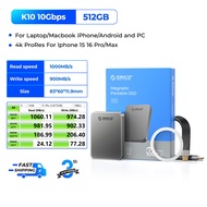 ORICO 1TB Magnetic SSD PD100W Charging 4K ProRes HDR 1000MB/s USB 3.2 Portable External Drive for iP
