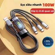 3-in-1 fast charging cable with enhanced wire core supports super fast charging for iPhone Micro USB
