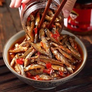 Makanan Ringan Ikan Kayu Api Pedas Khas Hunan dengan Cili Cincang Sos Cili Ikan Kecil Snek Pembuka s