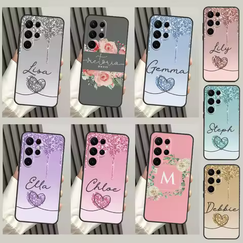 shinee hearts custom name initials Case For Samsung Galaxy S22 S23 Ultra Plus Note10 Note20 S8 S9 S1