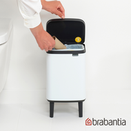 Brabantia BO WASTE BIN 高腳環保掀蓋式垃圾桶4L-純淨白