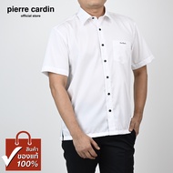 Pierre Cardin เสื้อเชิ้ตแขนสั้น Basic Fit รุ่นมีกระเป๋า ผ้า Cotton 100% [SJJ0231-W3]